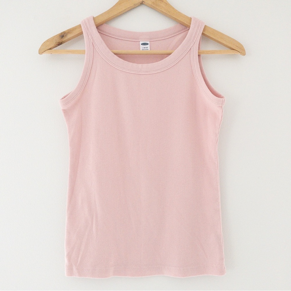 Old Navy Light Pink Ribbed Tank Top